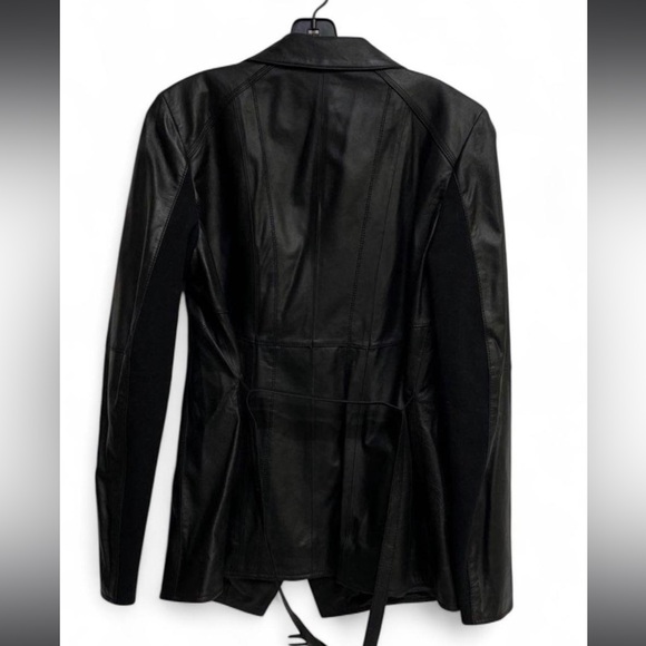 Marc New York Black Leather Jacket - Picture 4 of 6
